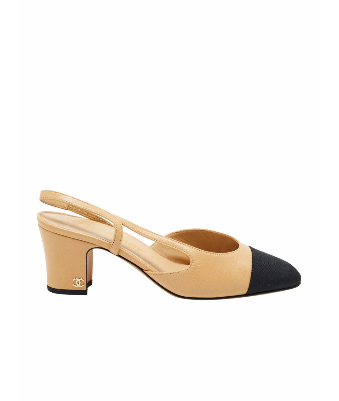 CHANEL Коричневые кожаные туфли, фото 1