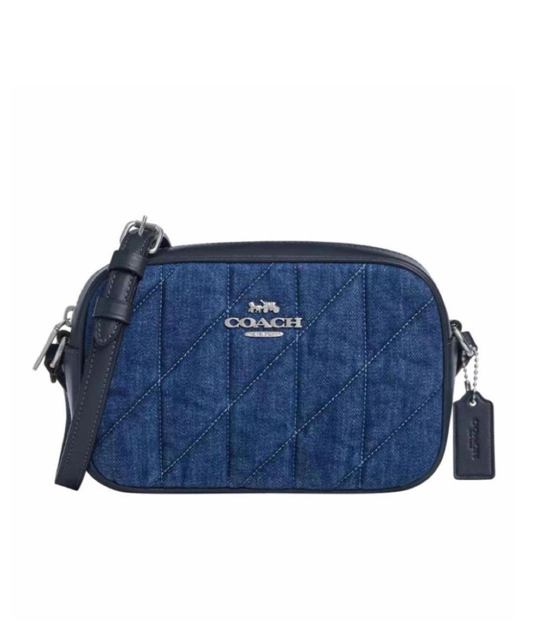 COACH Темно-синяя деним сумка через плечо, фото 1