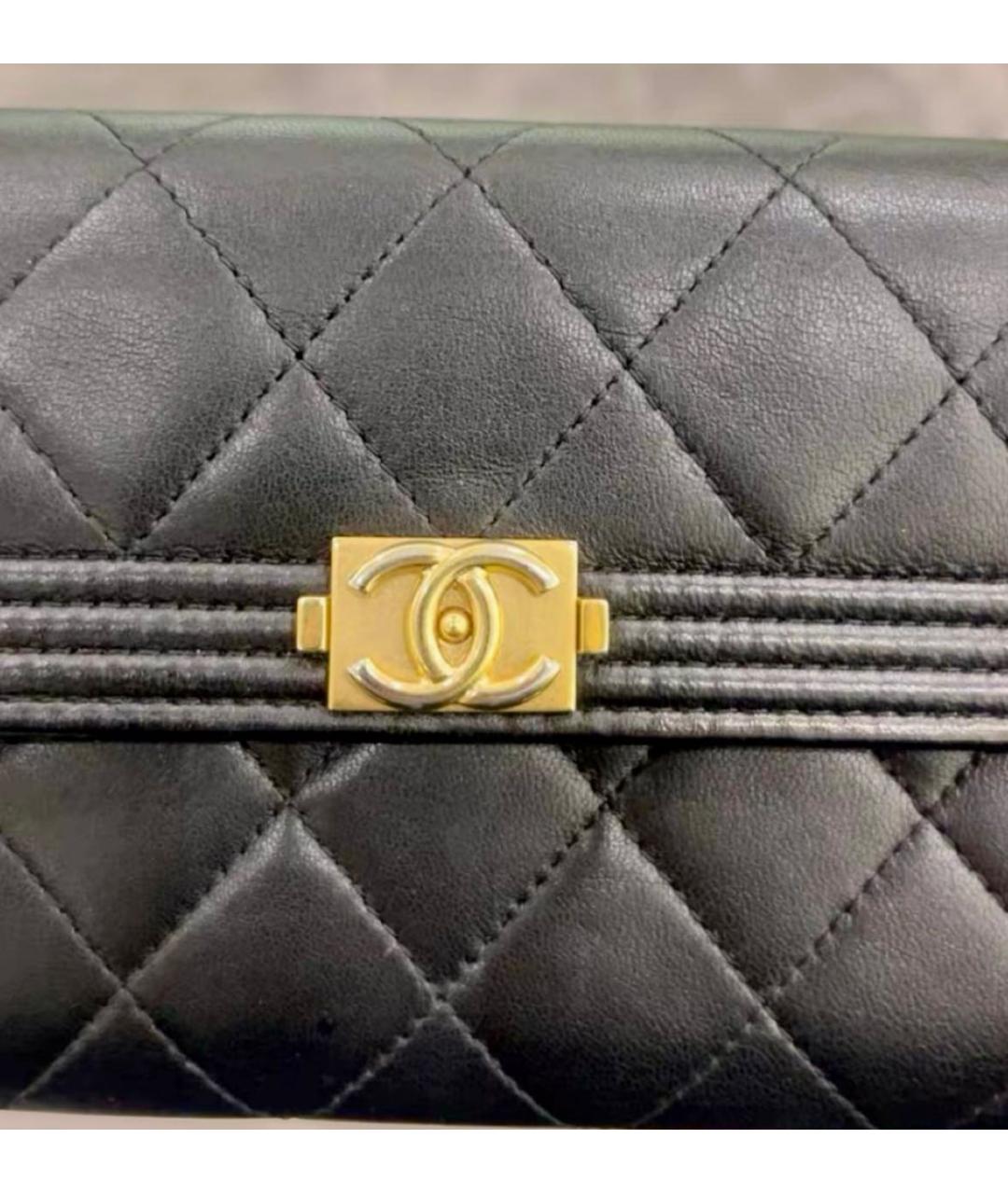 CHANEL Черная кожаная сумка через плечо, фото 4