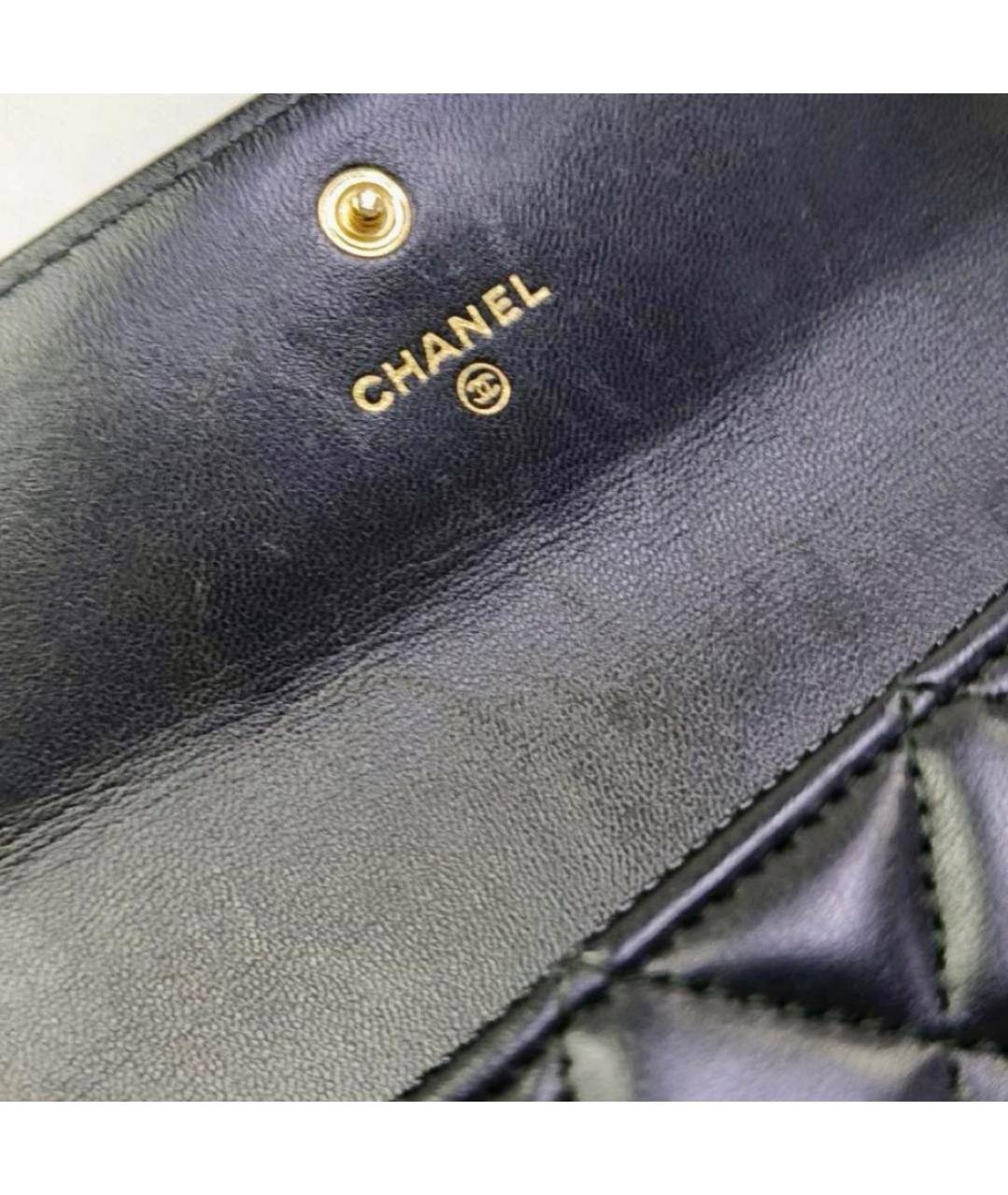 CHANEL Черная кожаная сумка через плечо, фото 5