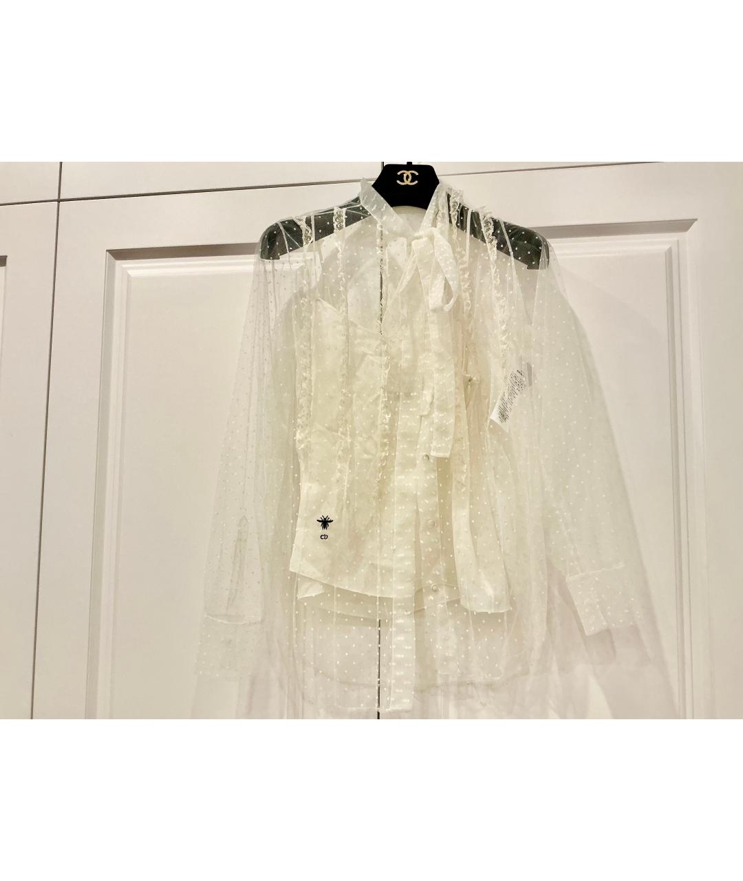 CHRISTIAN DIOR Белая блузы, фото 5