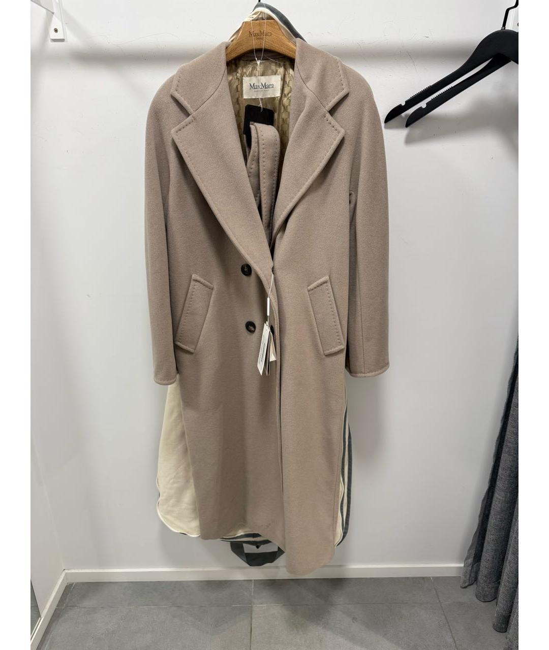 MAX MARA Бежевое шерстяное пальто, фото 8