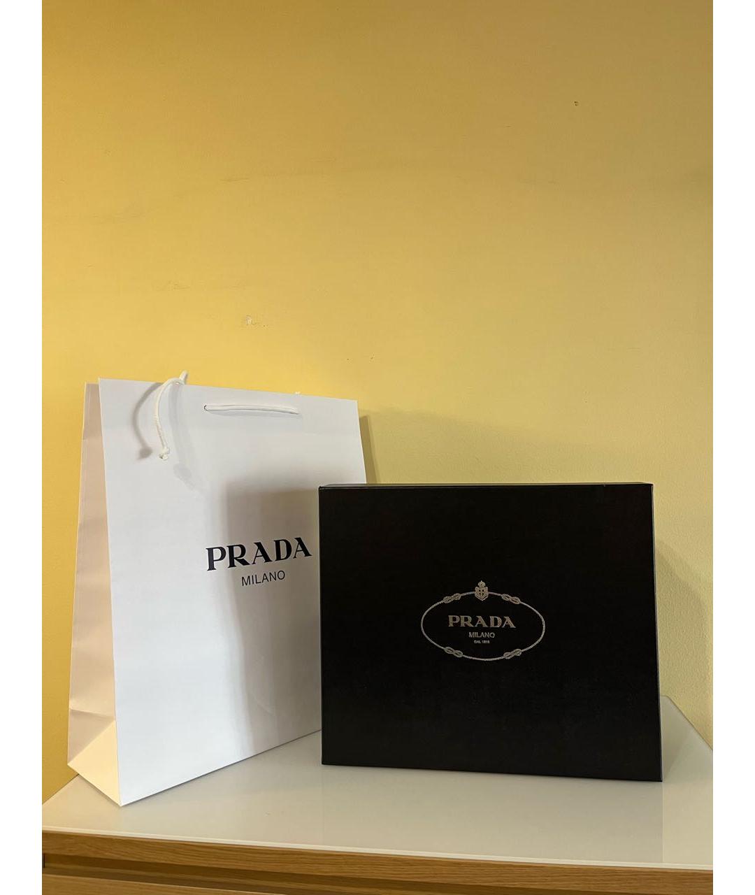 PRADA Черные кожаные высокие ботинки, фото 7