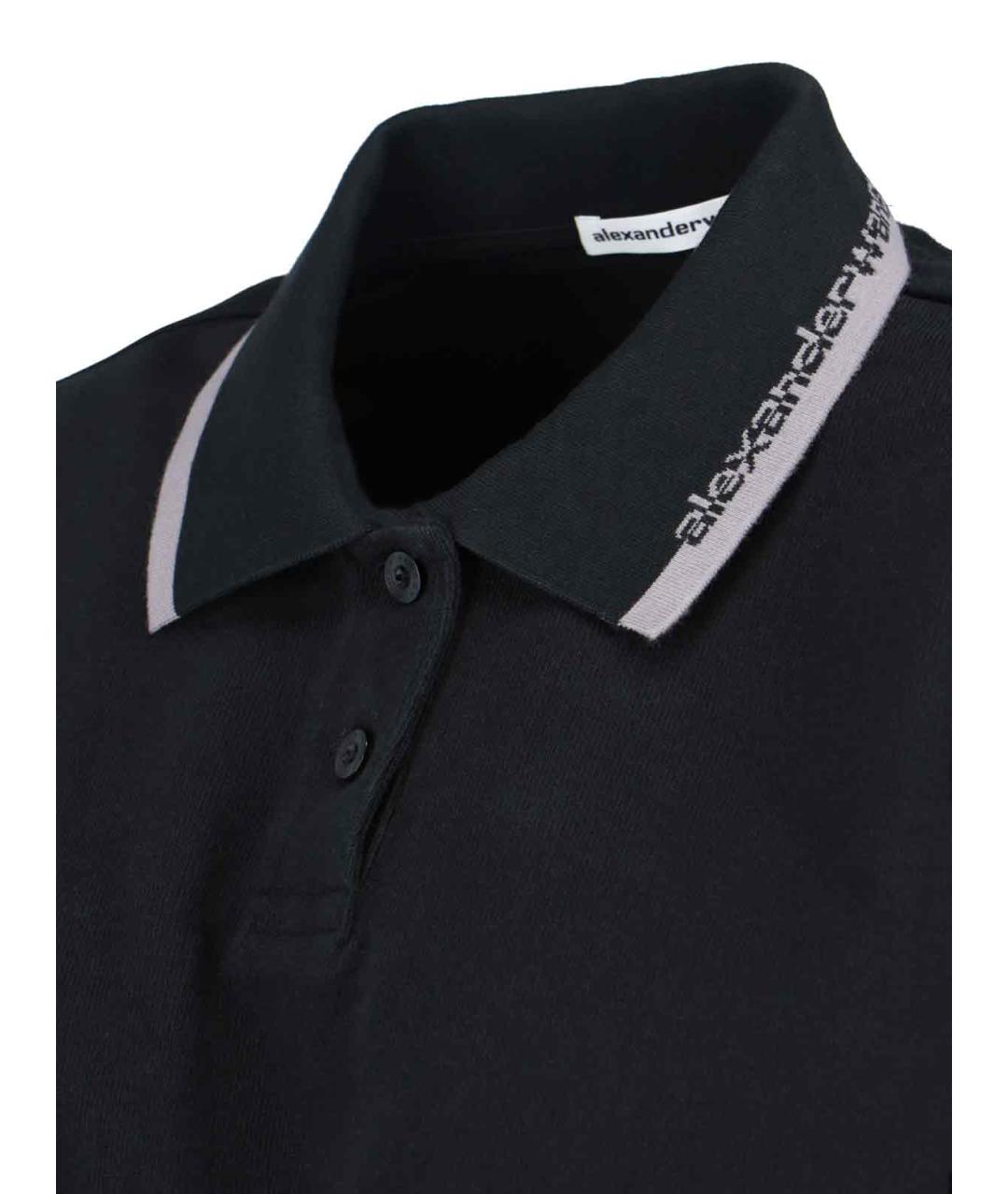 ALEXANDER WANG Черная хлопковая футболка, фото 3