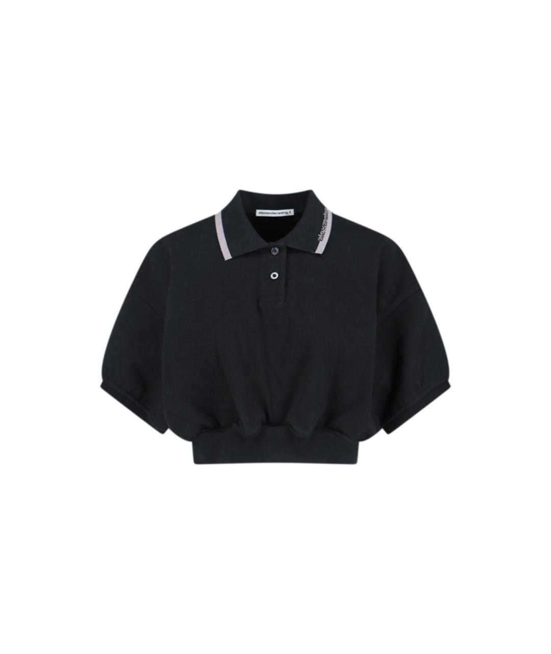 ALEXANDER WANG Черная хлопковая футболка, фото 1