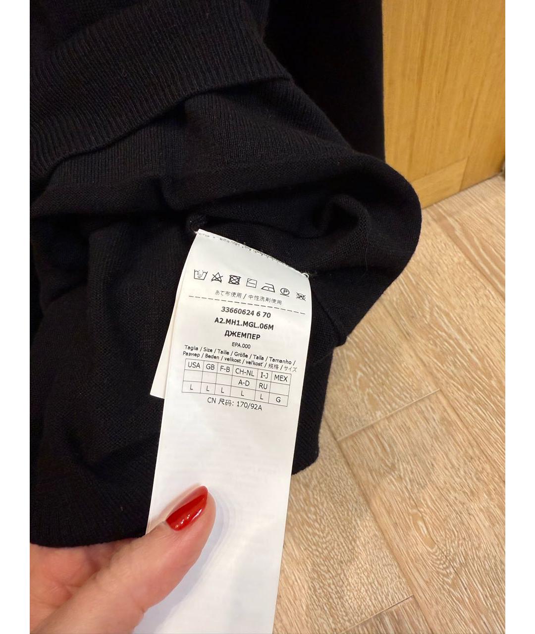 MAX MARA Черный шелковый джемпер / свитер, фото 5