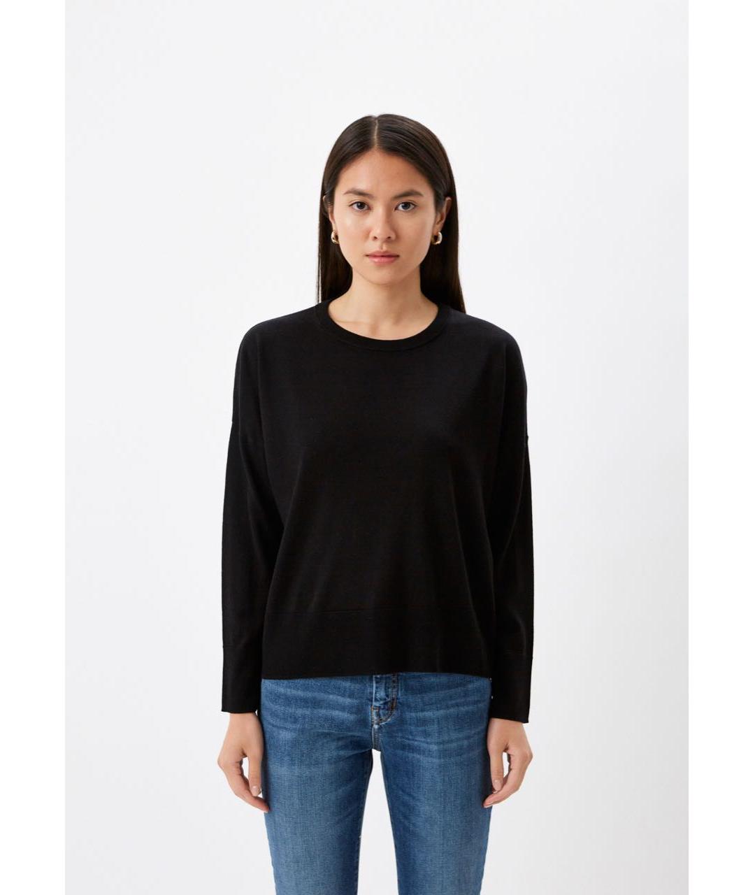 MAX MARA Черный шелковый джемпер / свитер, фото 3