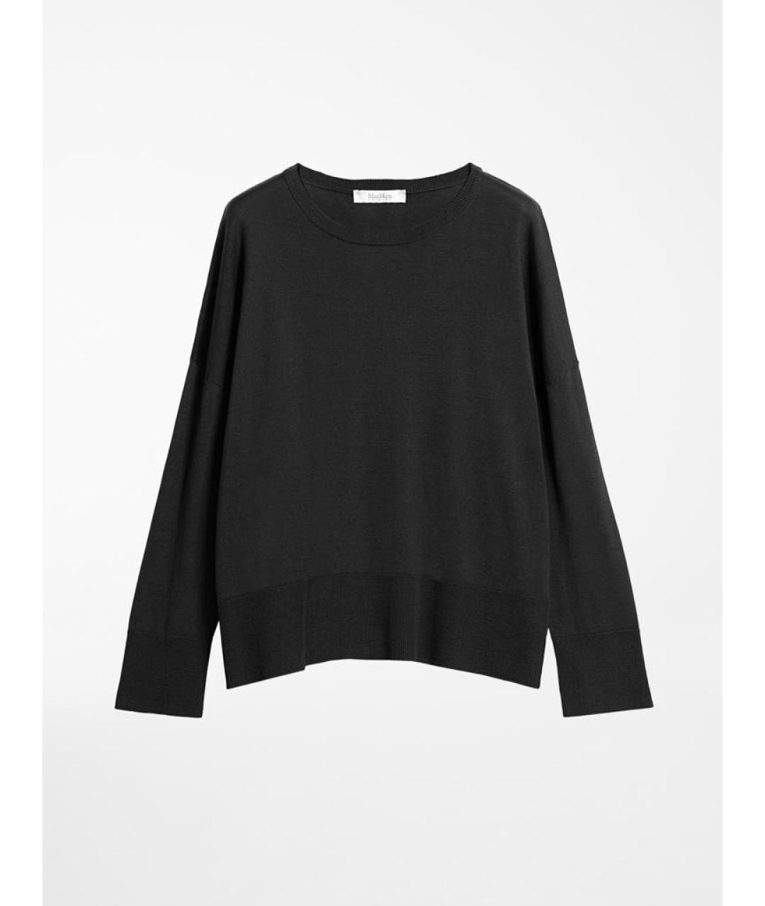 MAX MARA Черный шелковый джемпер / свитер, фото 7
