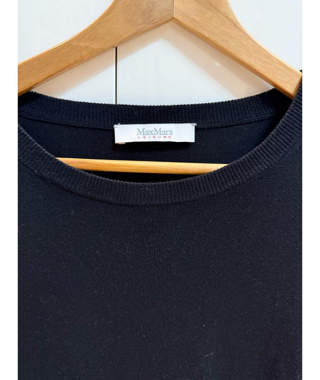 MAX MARA Черный шелковый джемпер / свитер, фото 6