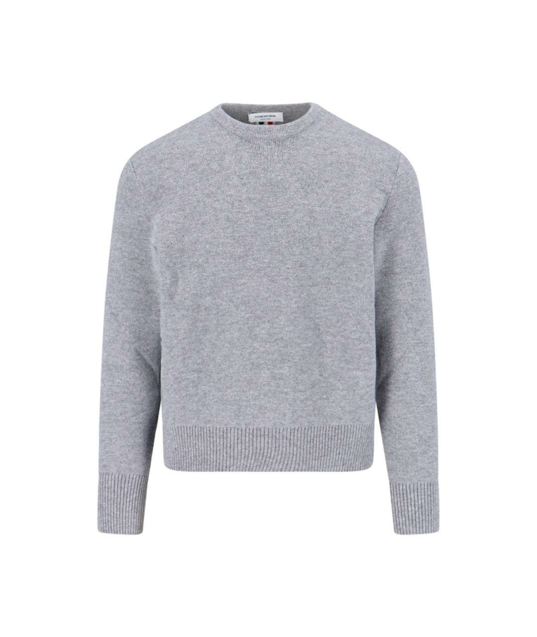 THOM BROWNE Серый шерстяной джемпер / свитер, фото 1