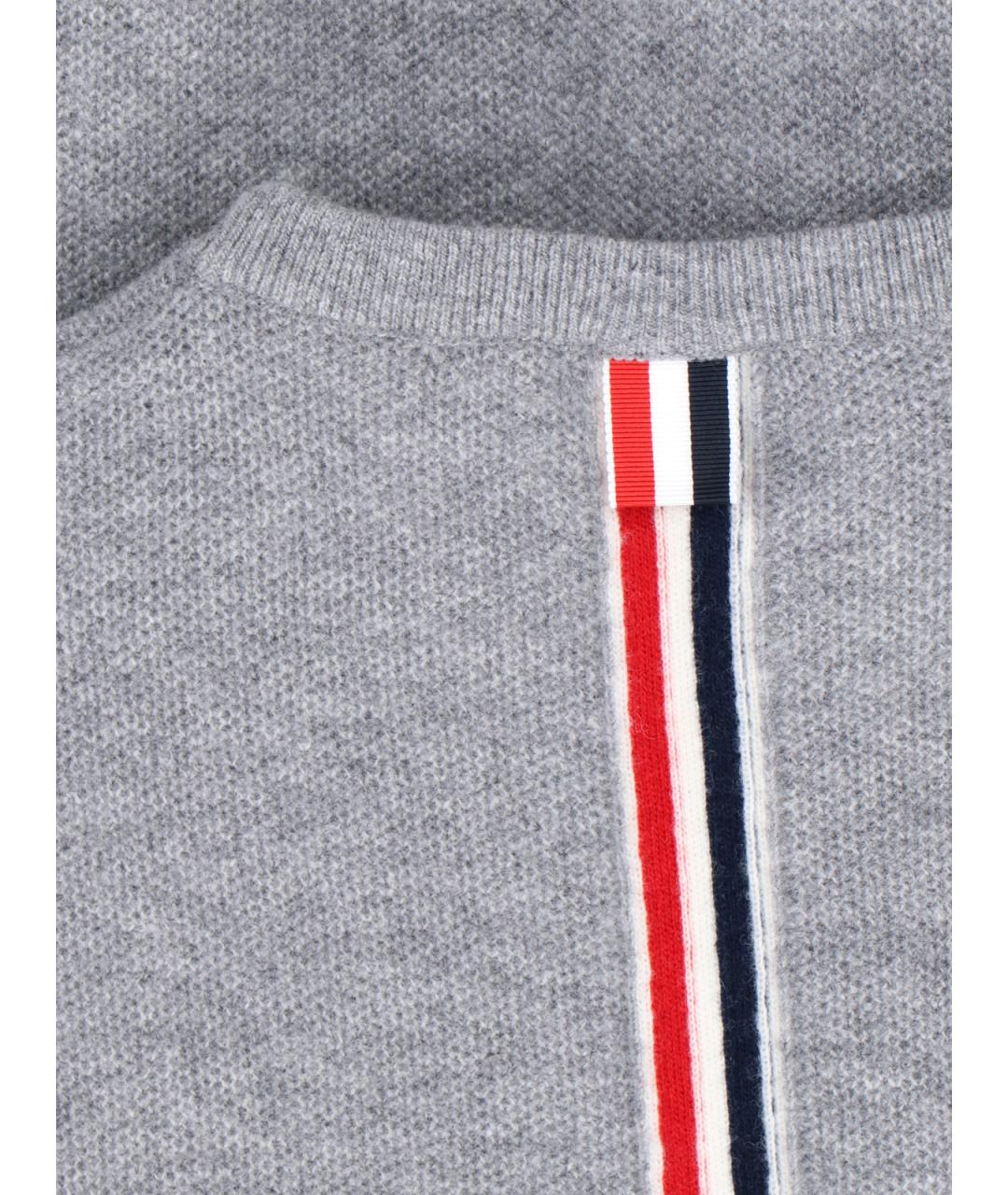THOM BROWNE Серый шерстяной джемпер / свитер, фото 4