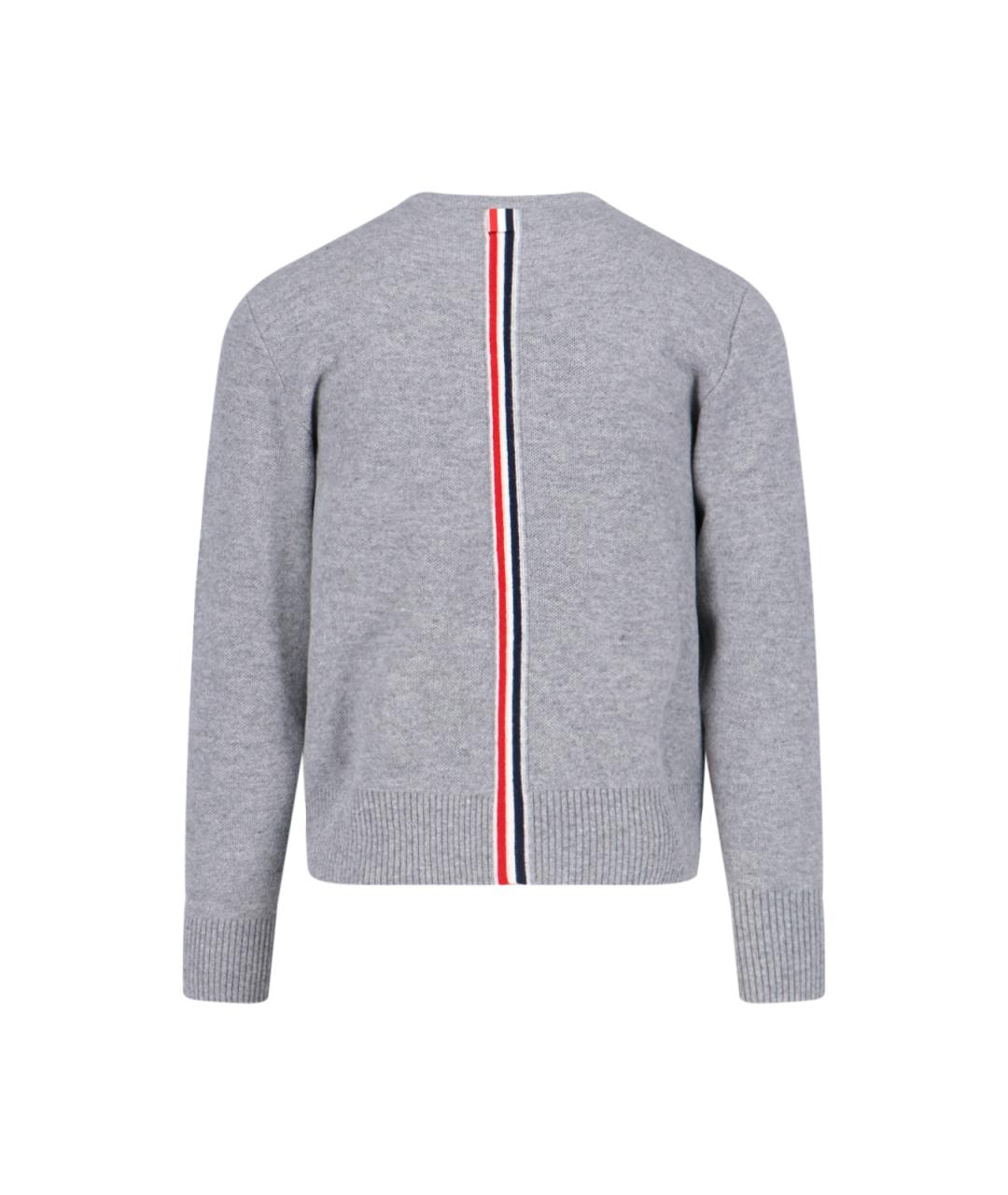 THOM BROWNE Серый шерстяной джемпер / свитер, фото 2