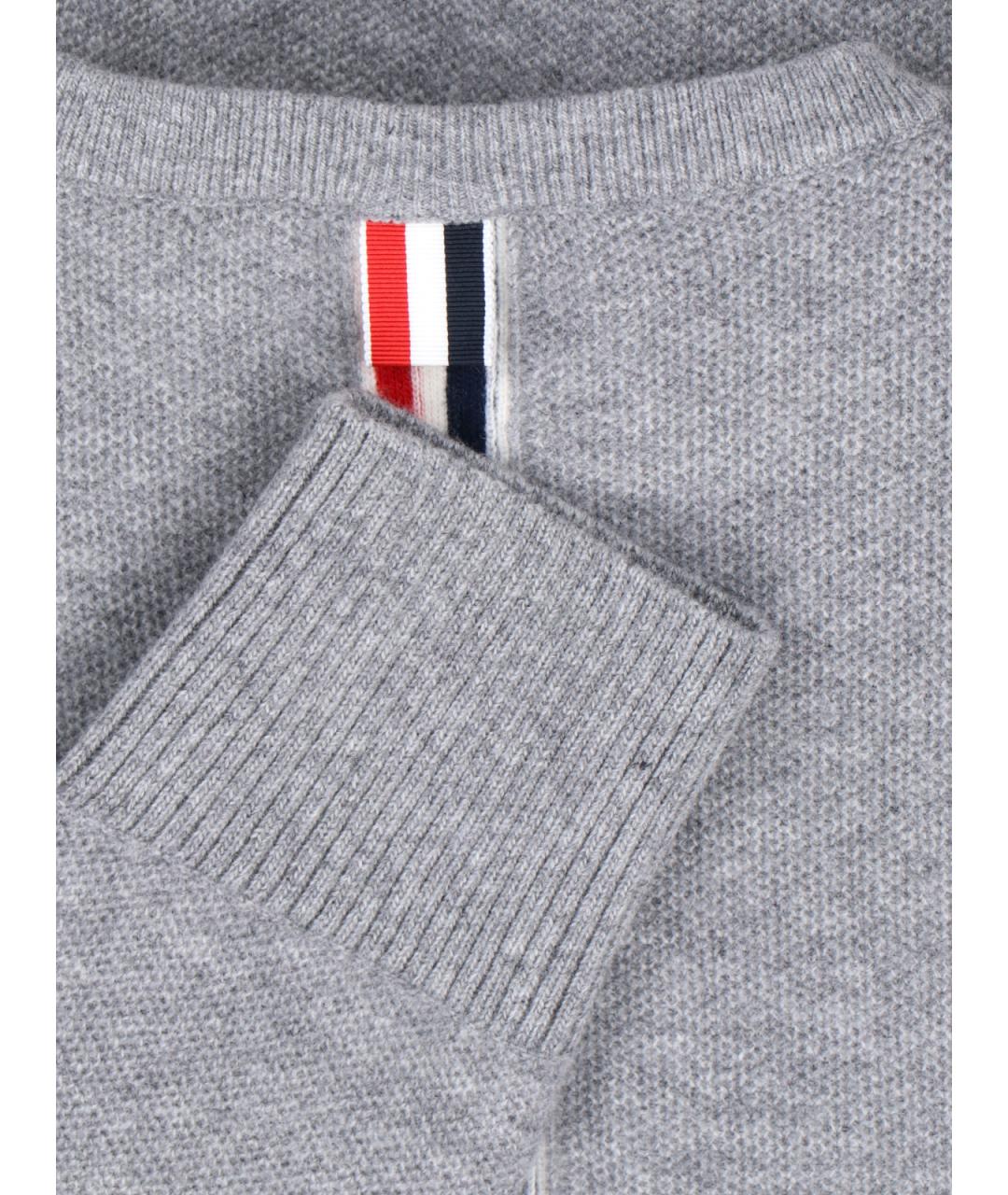 THOM BROWNE Серый шерстяной джемпер / свитер, фото 5