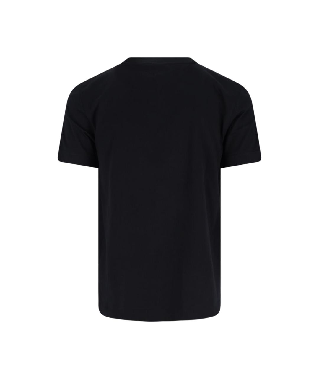 BURBERRY Черная хлопковая футболка, фото 2