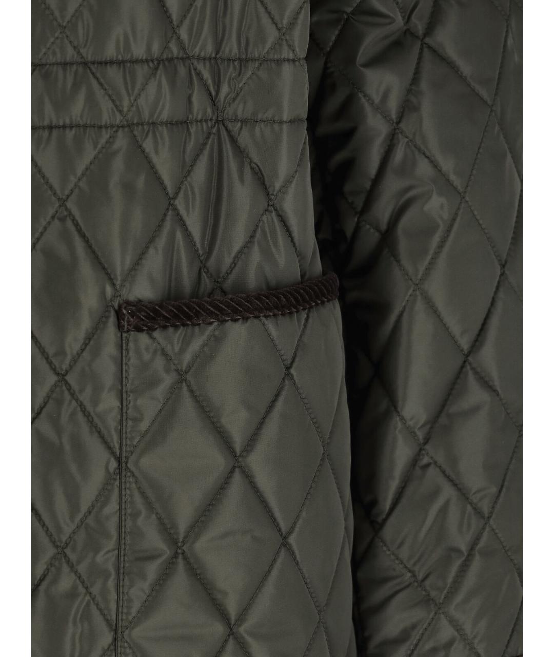 BURBERRY Зеленые полиамидовое пальто, фото 3