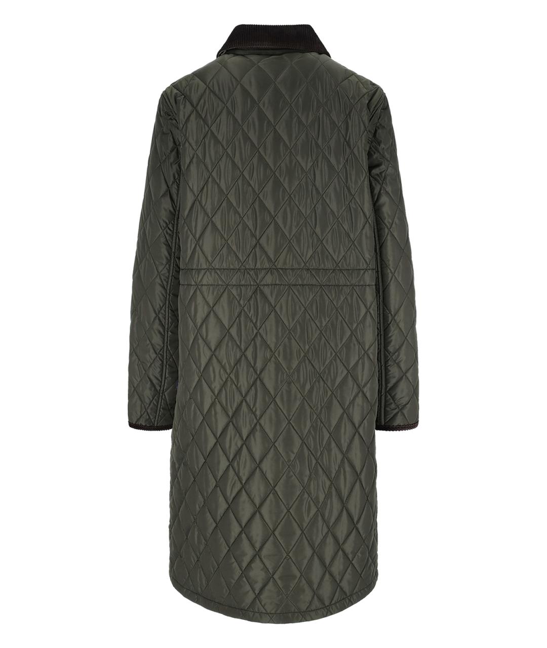 BURBERRY Зеленые полиамидовое пальто, фото 2