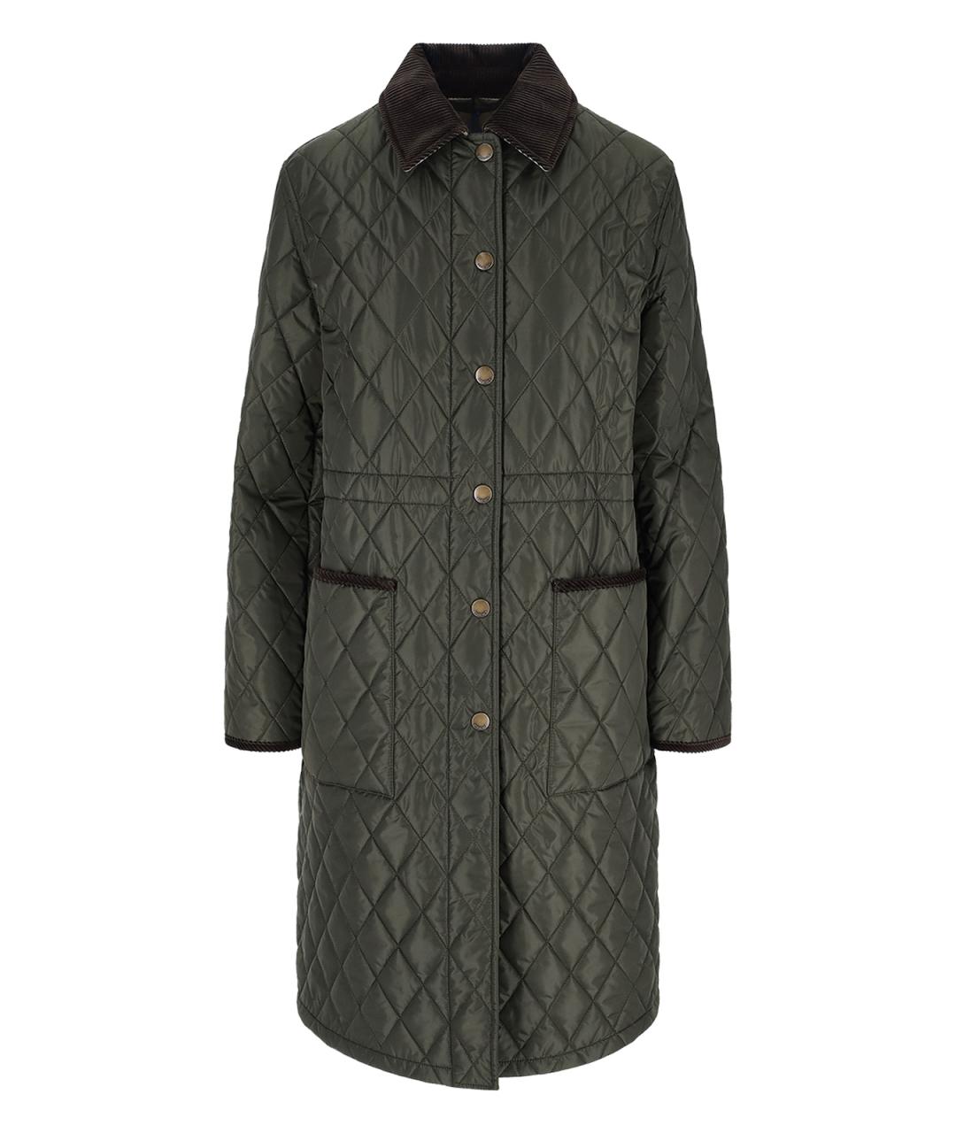 BURBERRY Зеленые полиамидовое пальто, фото 1