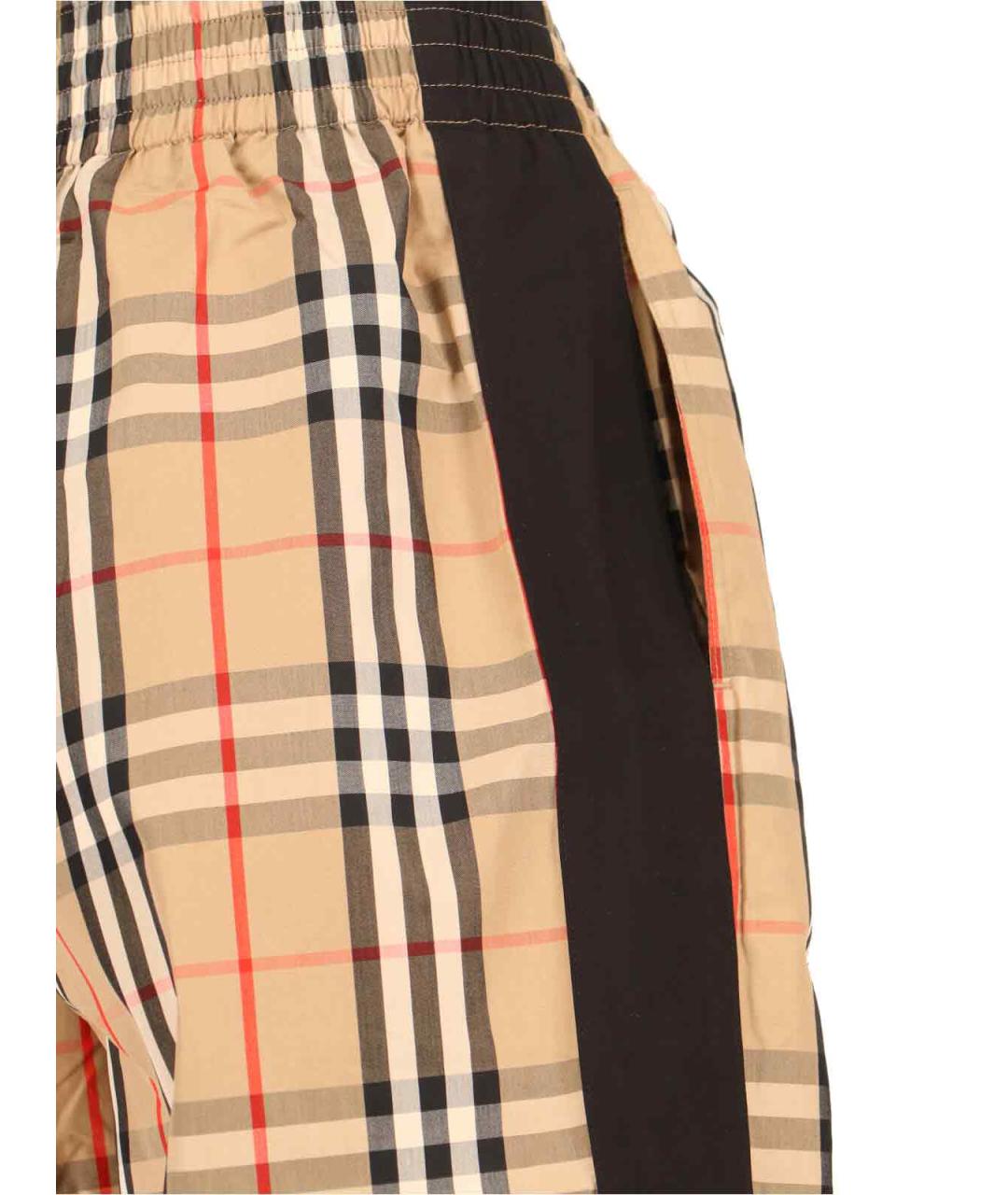 BURBERRY Бежевые хлопковые прямые брюки, фото 4