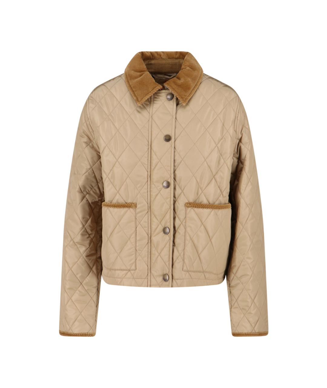BURBERRY Бежевая полиамидовая куртка, фото 1