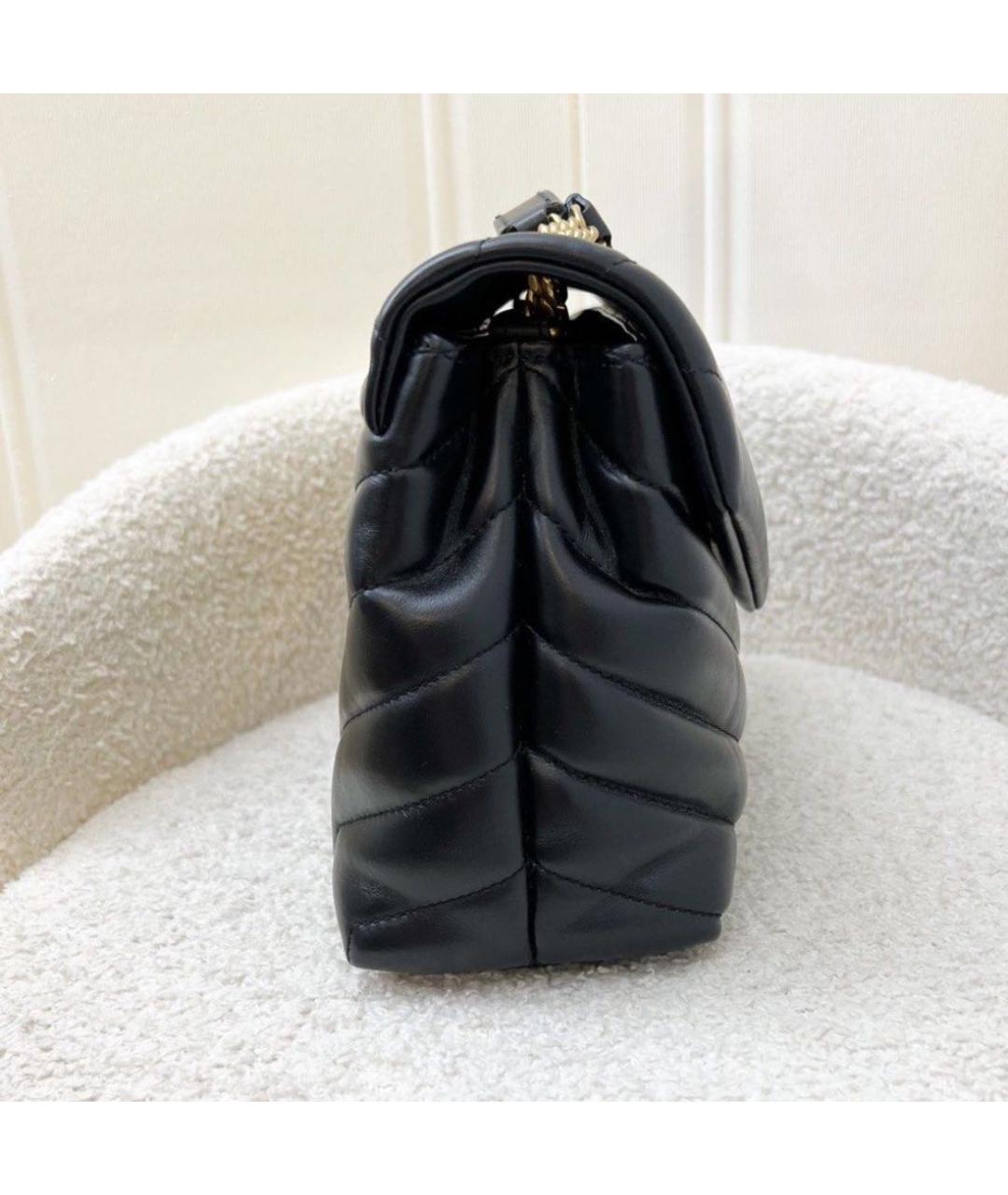 SAINT LAURENT Черная кожаная сумка через плечо, фото 3