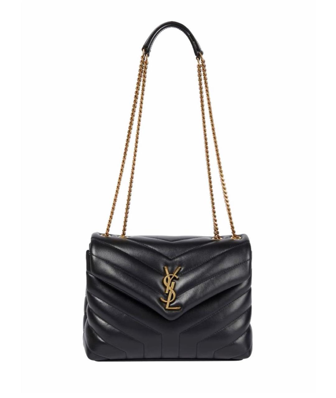 SAINT LAURENT Черная кожаная сумка через плечо, фото 5