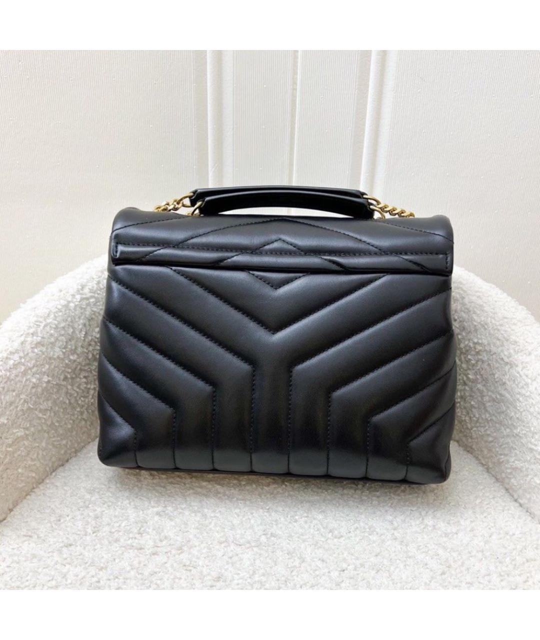 SAINT LAURENT Черная кожаная сумка через плечо, фото 2