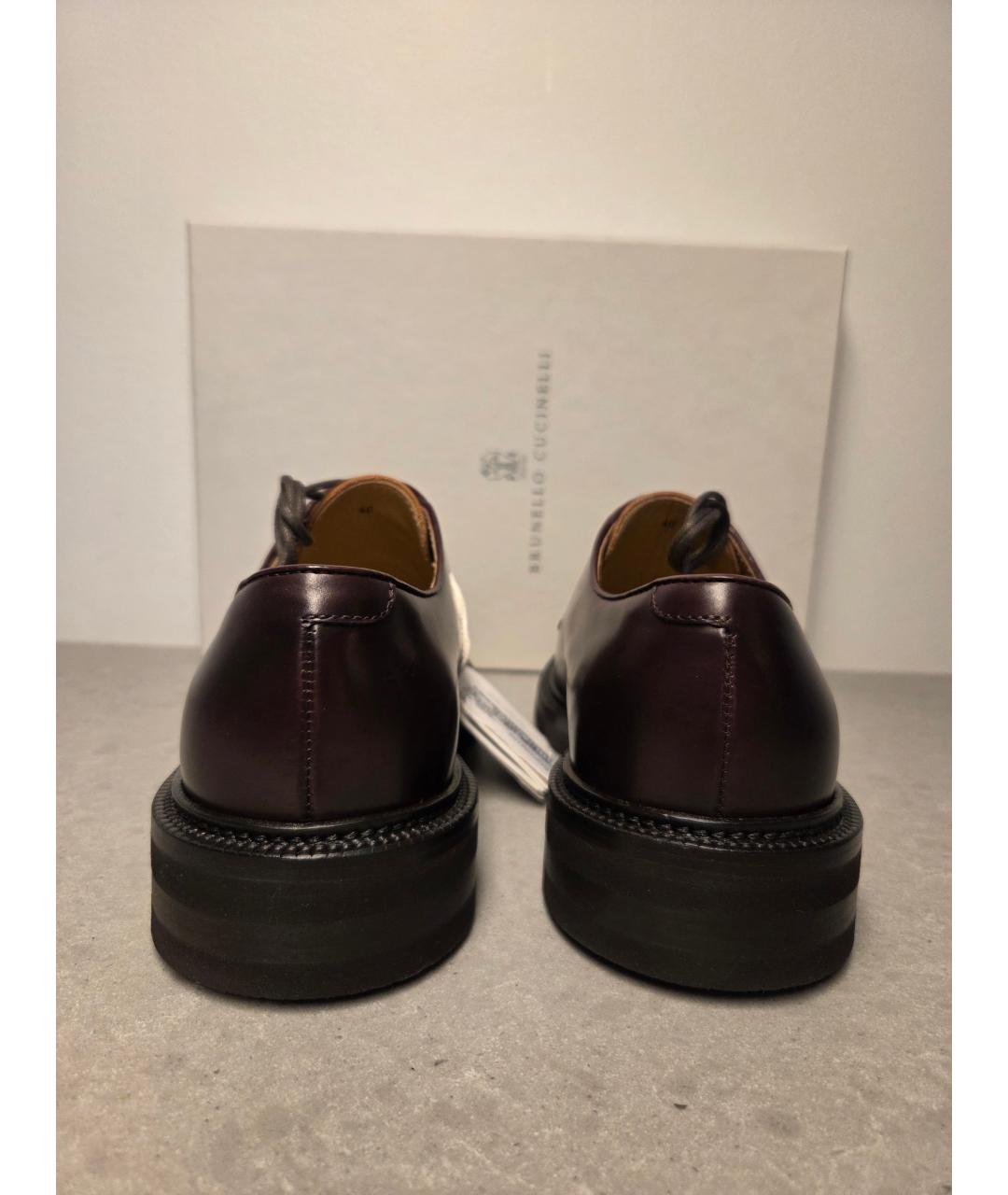 BRUNELLO CUCINELLI Коричневые кожаные туфли, фото 4