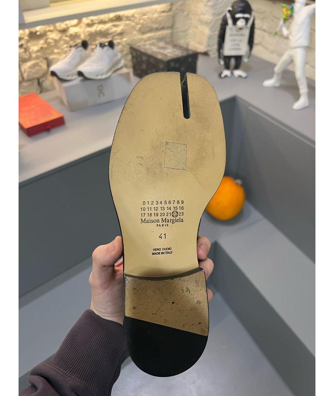 MAISON MARGIELA Черные кожаные лоферы, фото 5