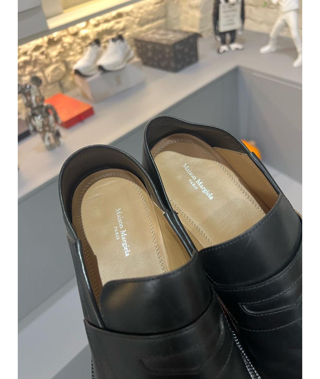 MAISON MARGIELA Черные кожаные лоферы, фото 4