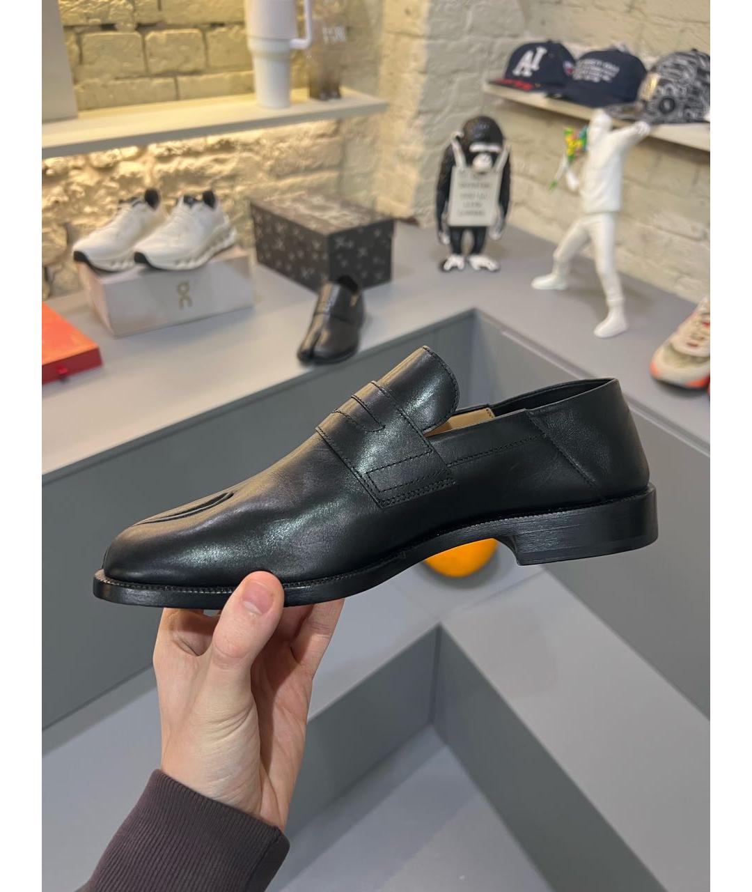 MAISON MARGIELA Черные кожаные лоферы, фото 3