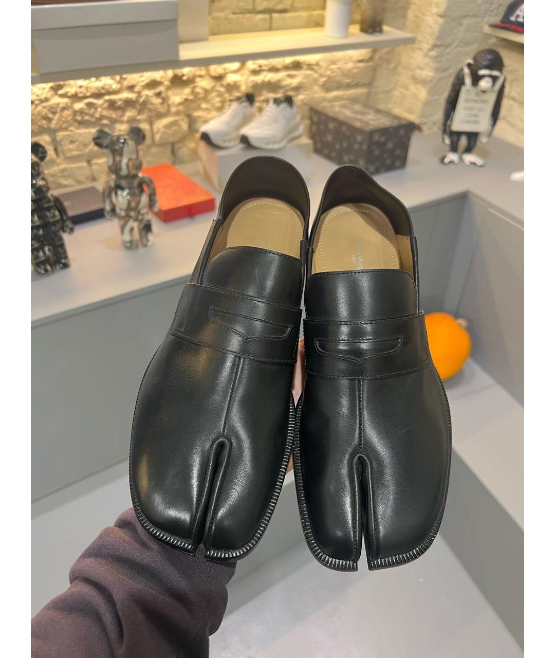 MAISON MARGIELA Черные кожаные лоферы, фото 2