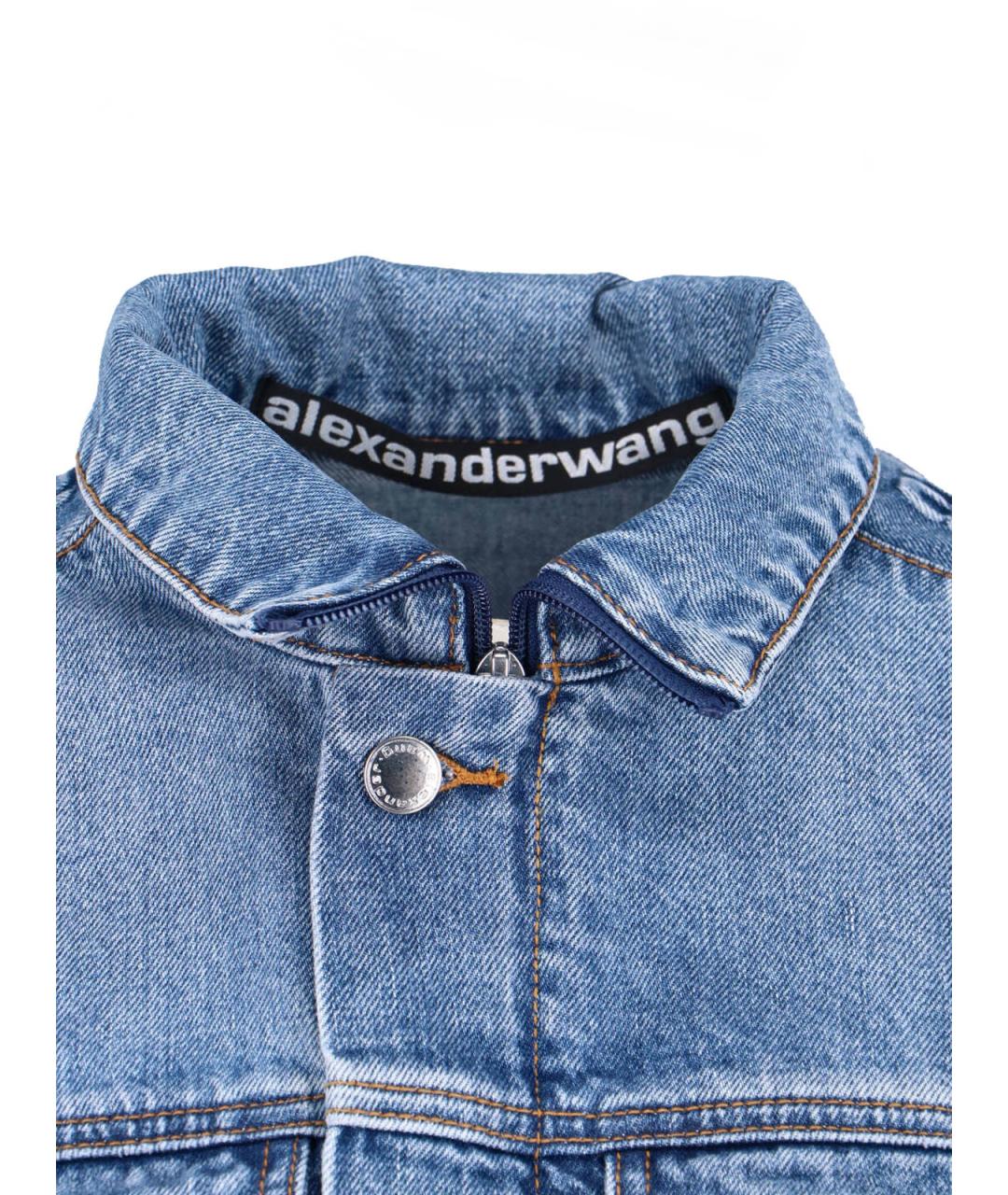 ALEXANDER WANG Синяя хлопковая куртка, фото 4