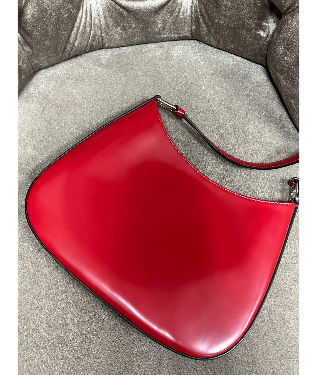 PRADA Красная кожаная сумка с короткими ручками, фото 6