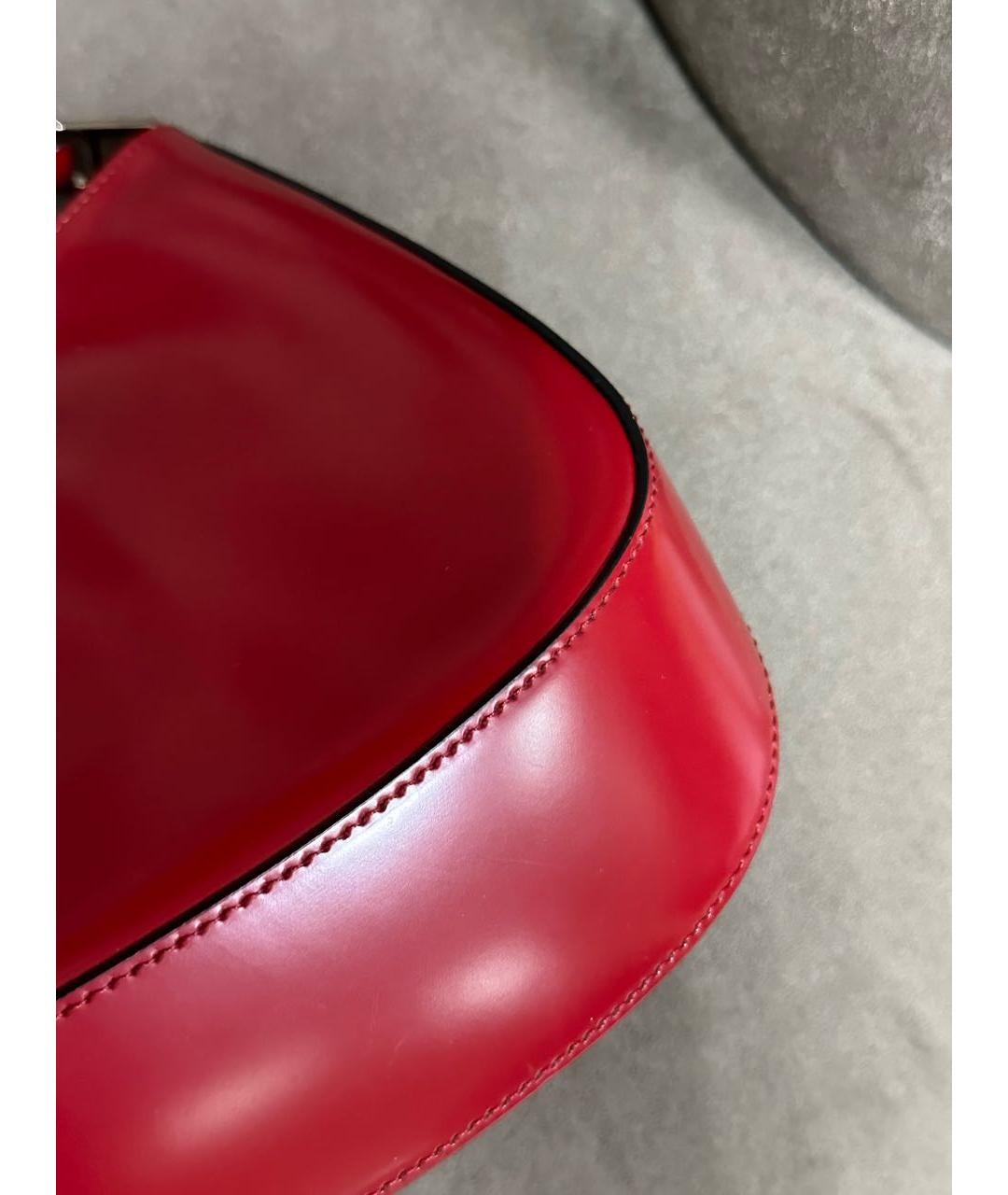 PRADA Красная кожаная сумка с короткими ручками, фото 5