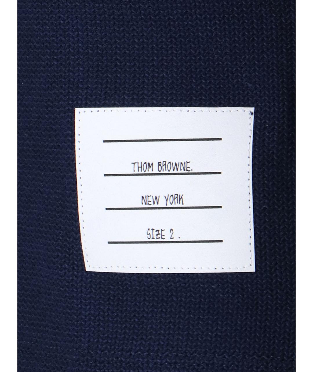 THOM BROWNE Синяя футболка, фото 4