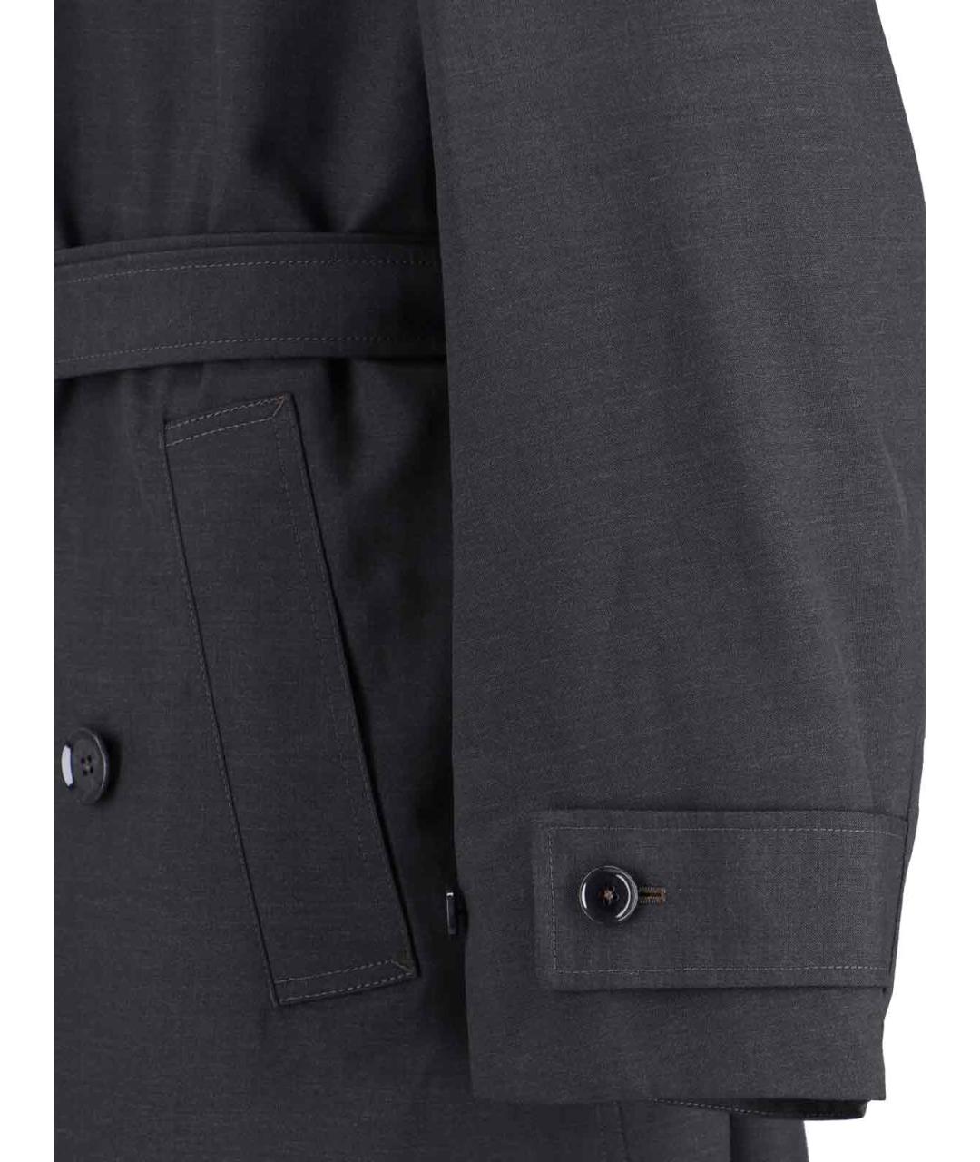 LEMAIRE Серый полиэстеровый тренч/плащ, фото 4