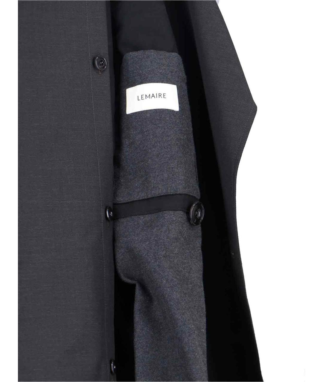 LEMAIRE Серый полиэстеровый тренч/плащ, фото 5