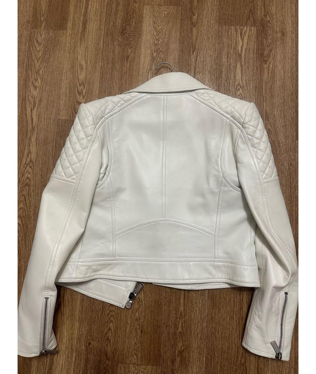 DSQUARED2 Белая кожаная куртка, фото 2