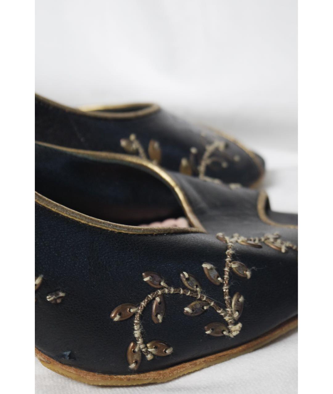 JOHN GALLIANO Черные кожаные босоножки, фото 5