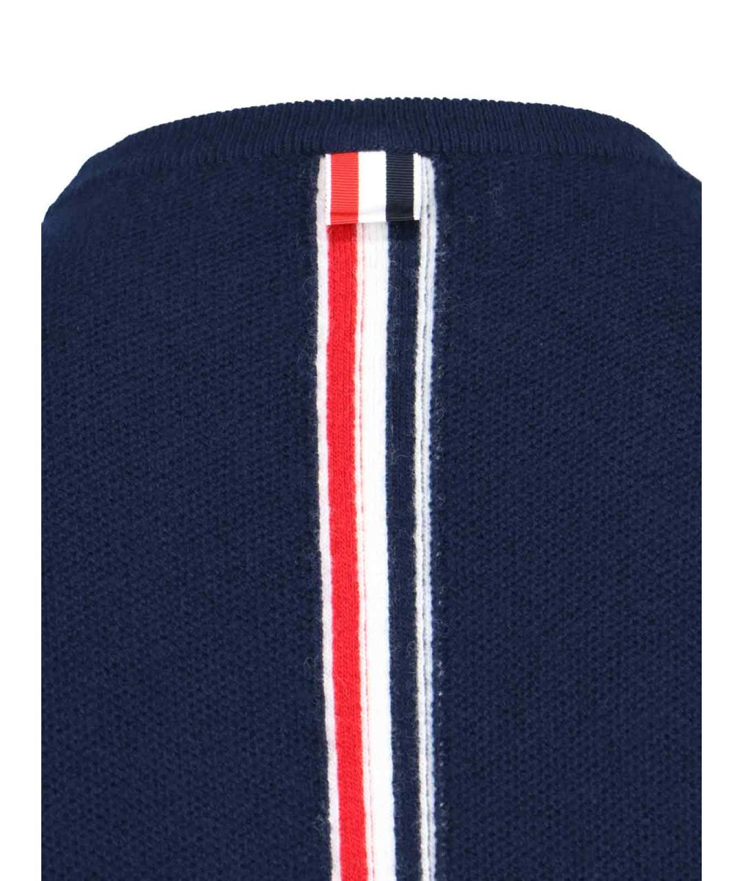 THOM BROWNE Синий шерстяной джемпер / свитер, фото 3