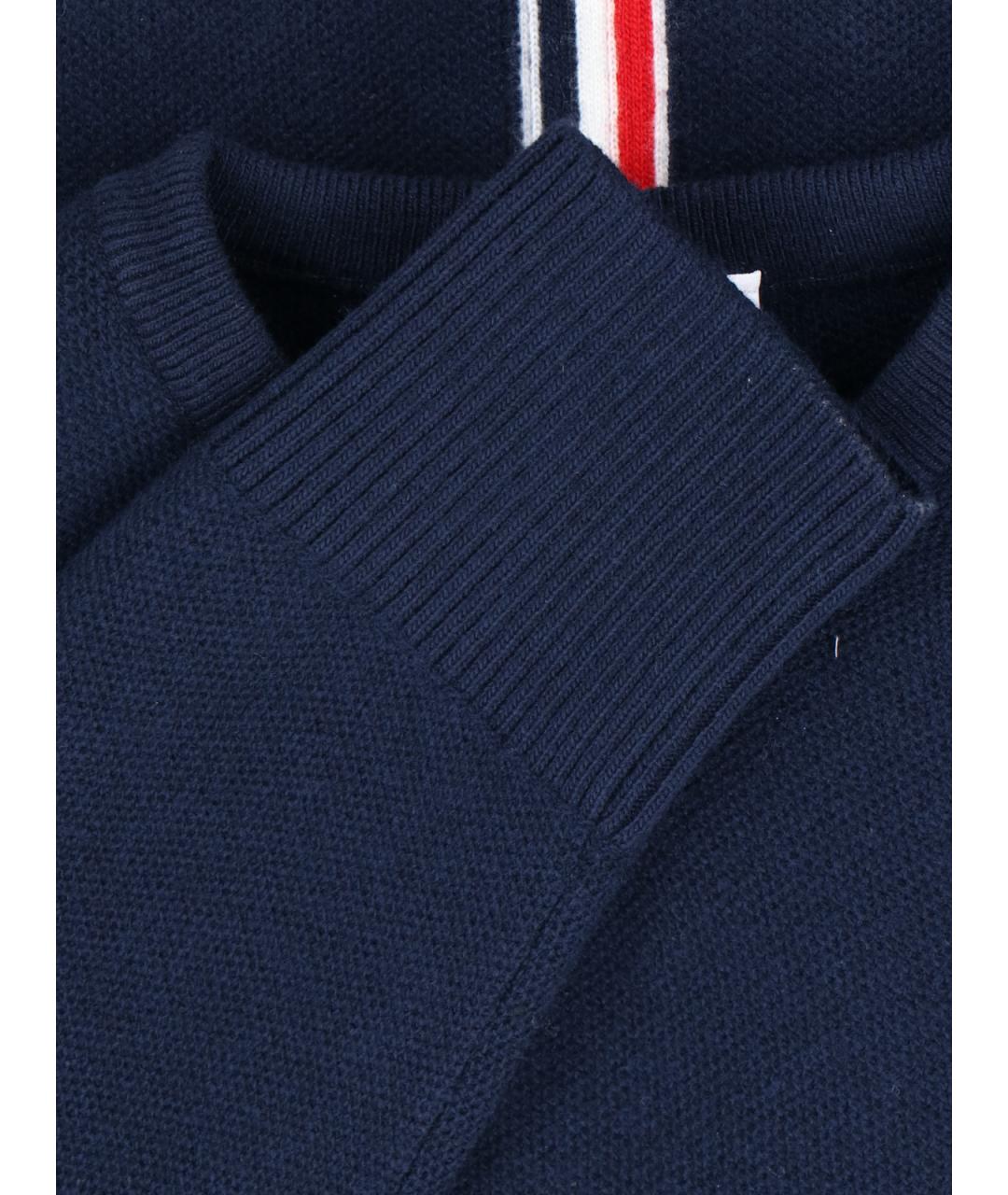 THOM BROWNE Синий шерстяной джемпер / свитер, фото 5