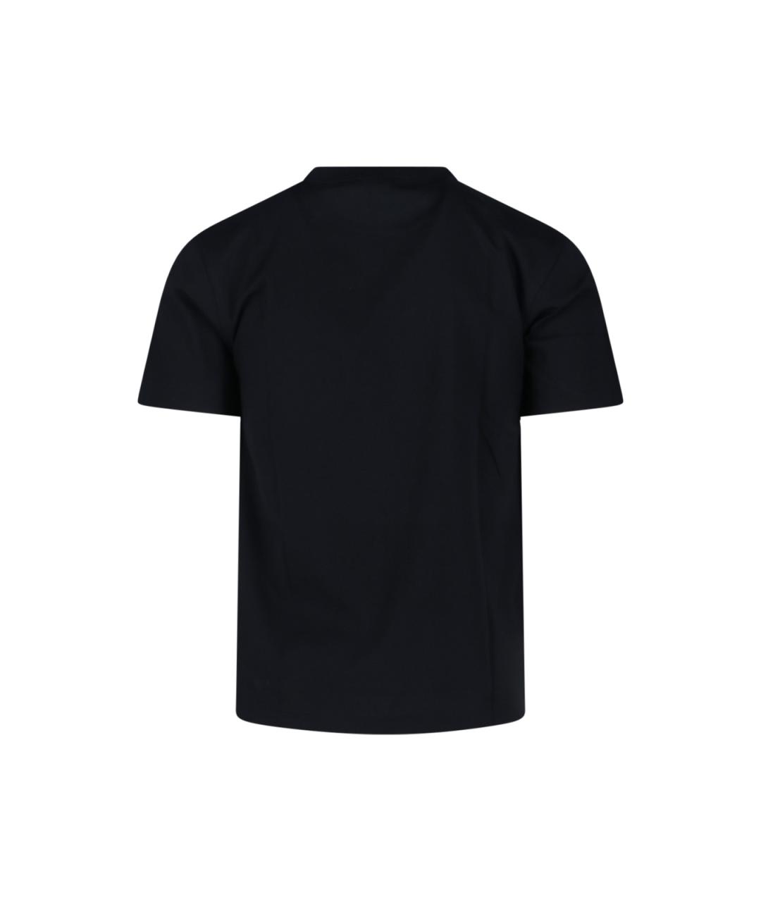 BURBERRY Черная хлопковая футболка, фото 2