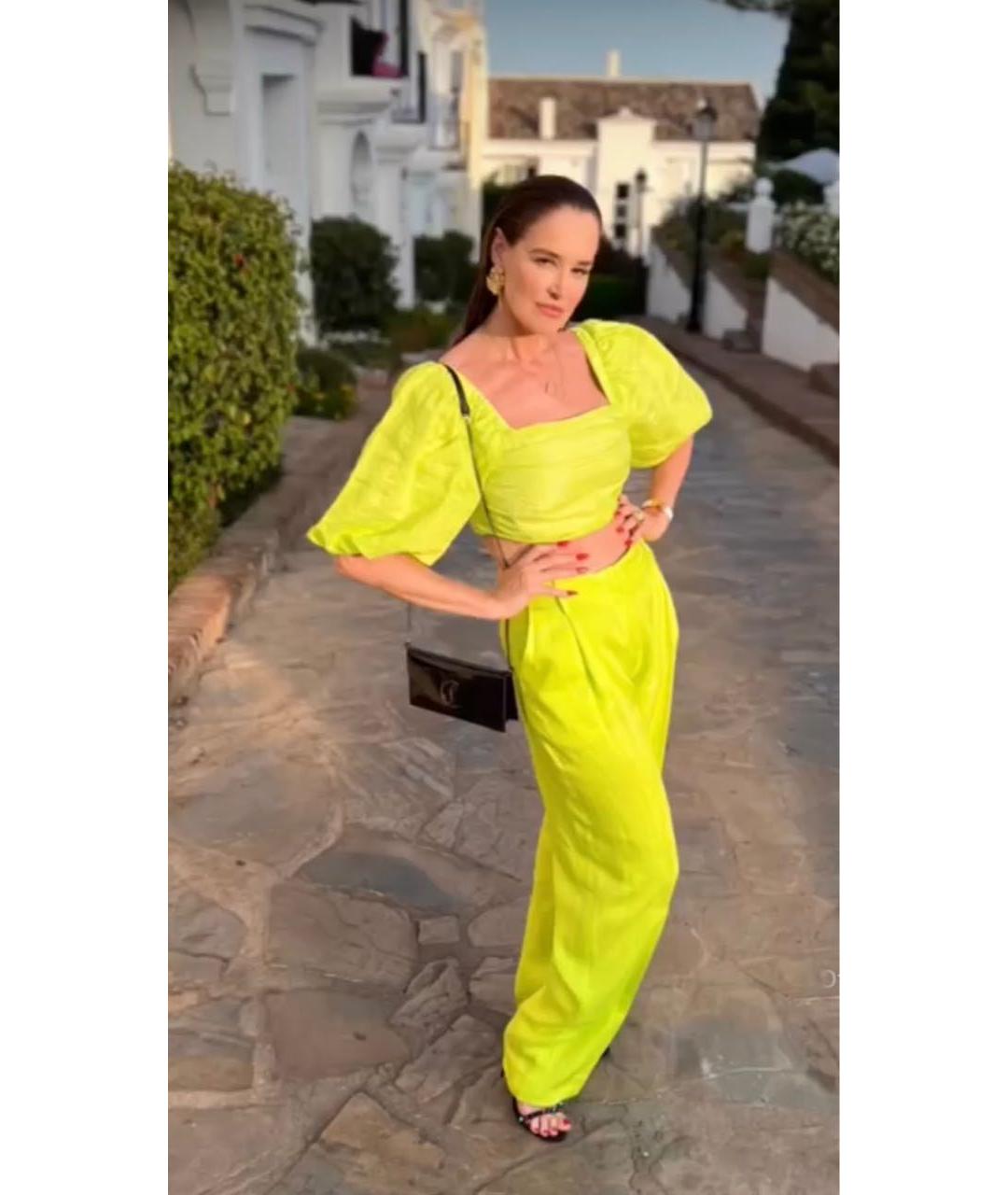 SANDRO Салатовый льняной костюм с брюками, фото 5