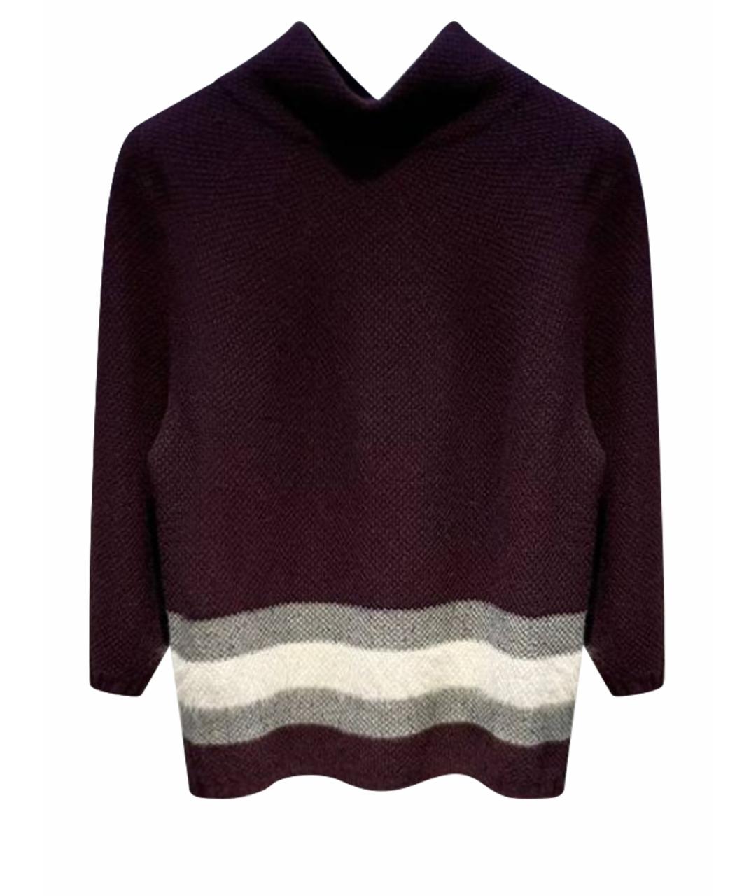 LORENA ANTONIAZZI Бордовый шерстяной джемпер / свитер, фото 1