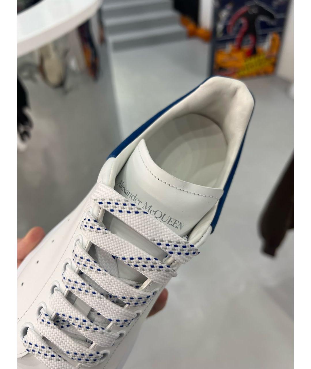 ALEXANDER MCQUEEN Белые кожаные низкие кроссовки / кеды, фото 5