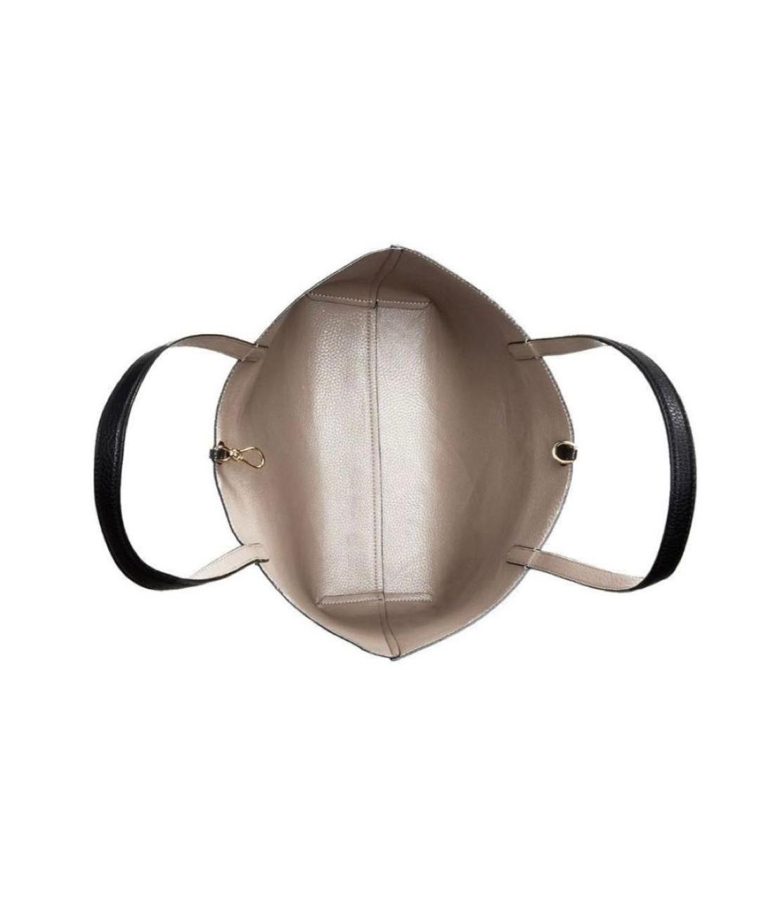 RALPH LAUREN Черная кожаная сумка тоут, фото 4