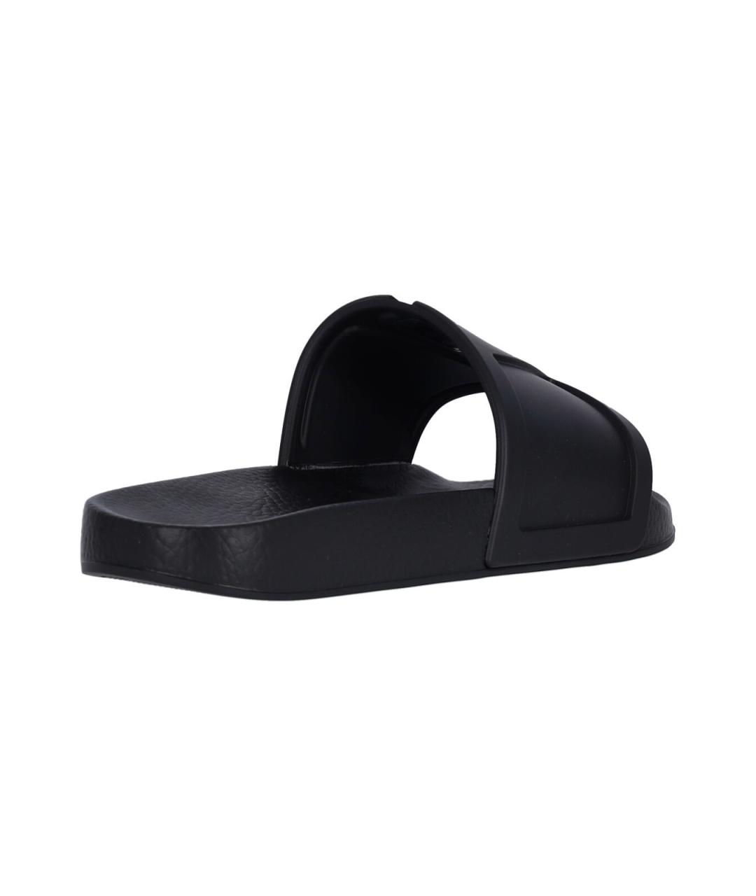 VALENTINO Черные резиновые шлепанцы, фото 4