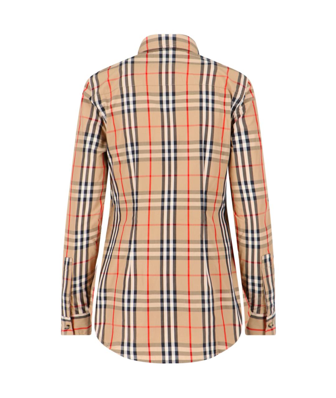 BURBERRY Бежевая хлопковая рубашка, фото 2