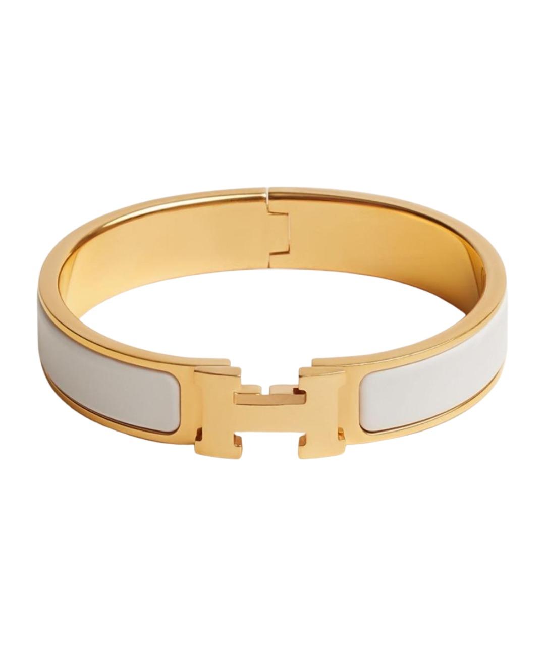 HERMES Белый металлический браслет, фото 1