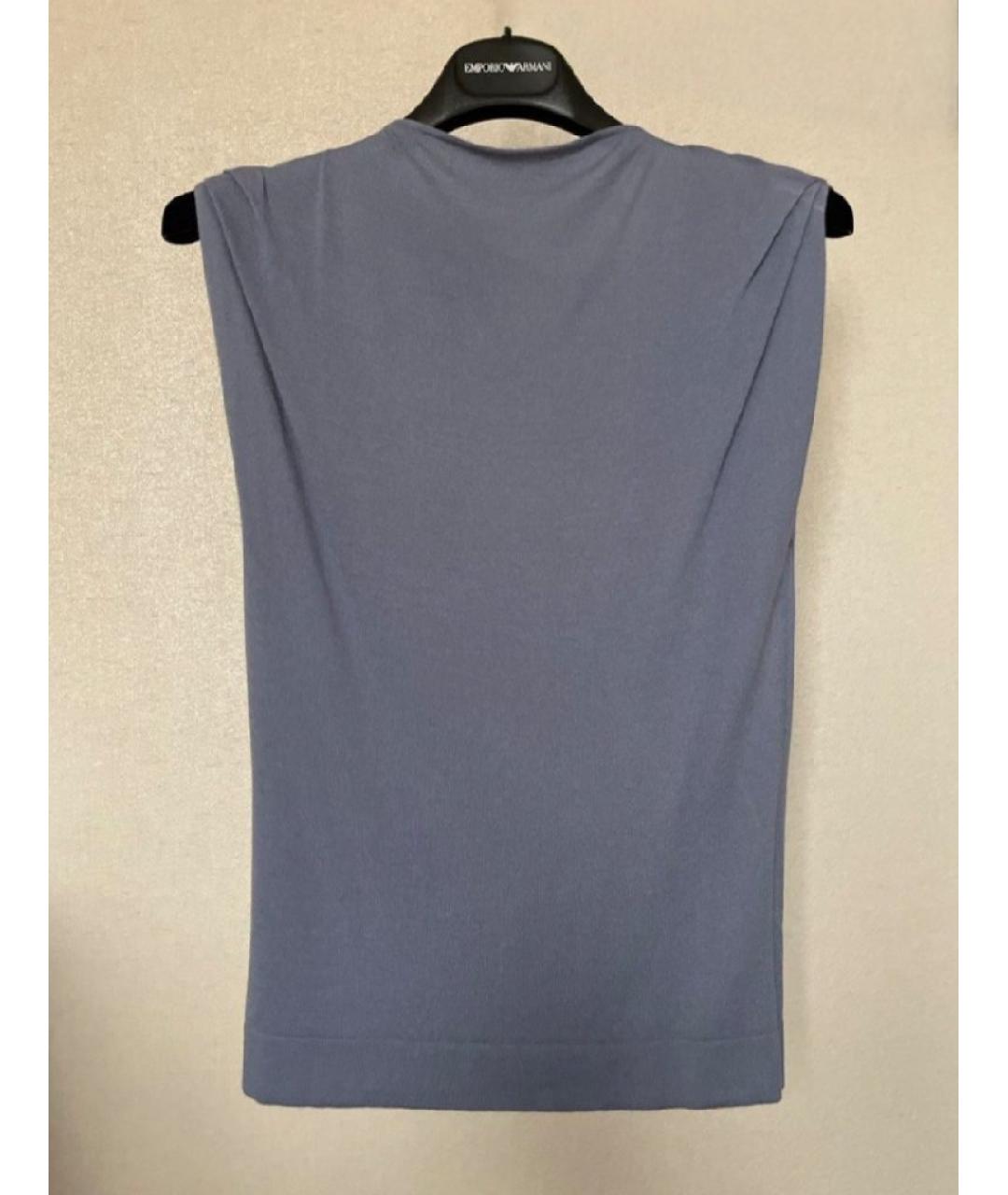 EMPORIO ARMANI Фиолетовый вискозный джемпер / свитер, фото 5